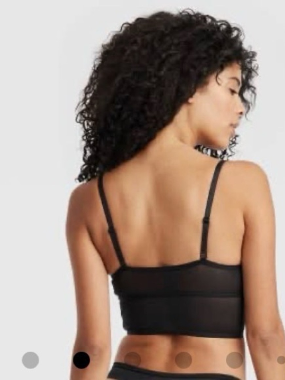 Auden Black Sheer Longline Bralette - Picture 2 of 6